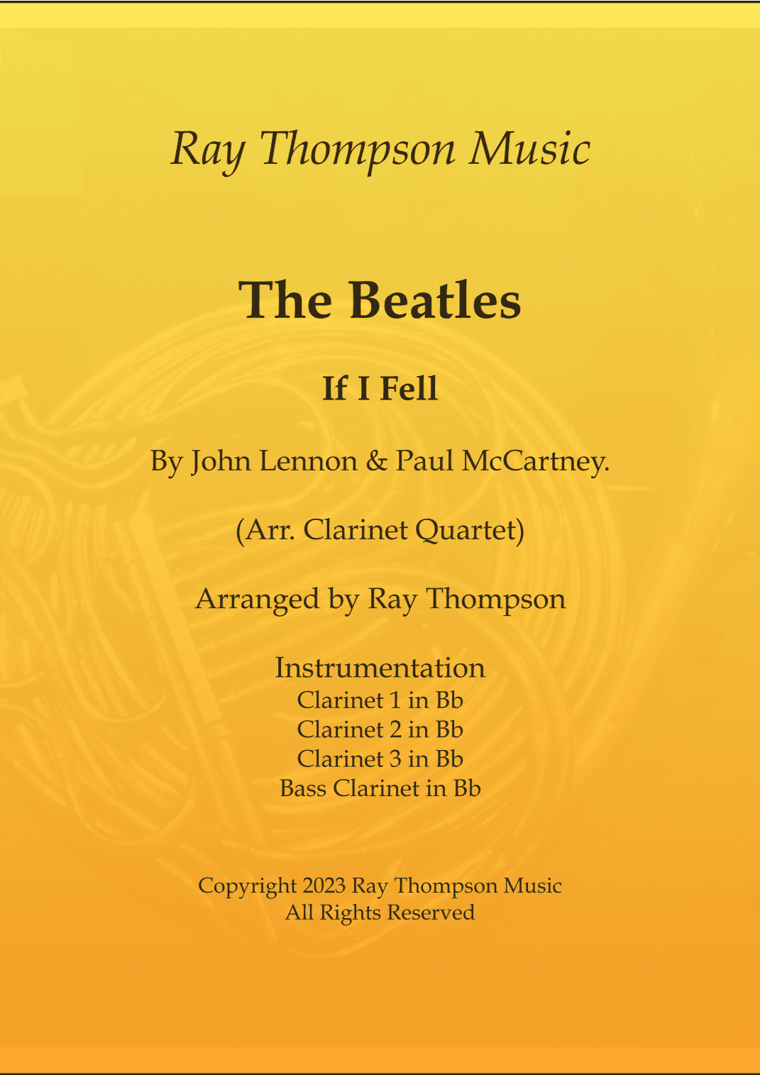 If I Fell (arr. Ray Thompson)