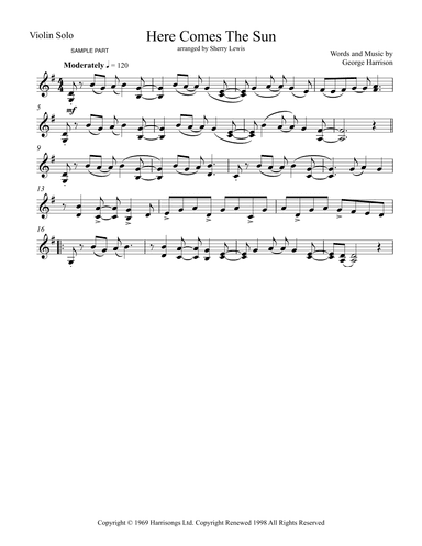 Here Comes The Sun (arr. Sherry Lewis)