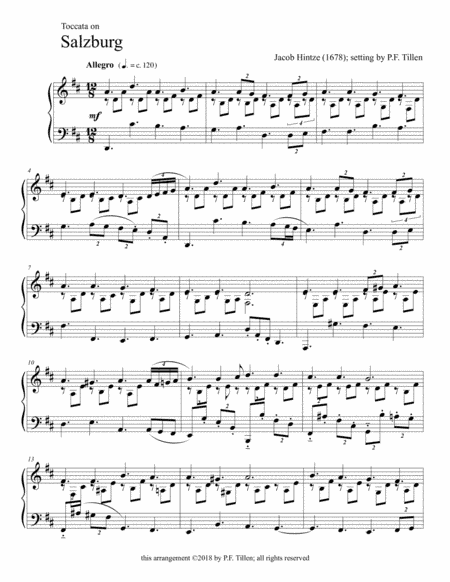 Piano Toccata on SALZBURG (arr. PFTMusic)