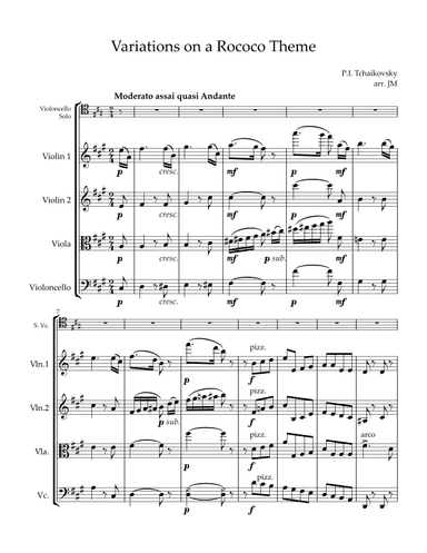 Variations on a Rococo Theme (arr. Jacob Mashak)