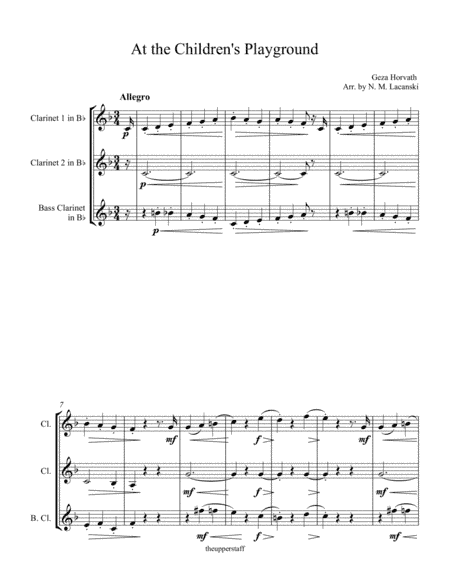 At the Children's playground (arr. Nick Lacanski)