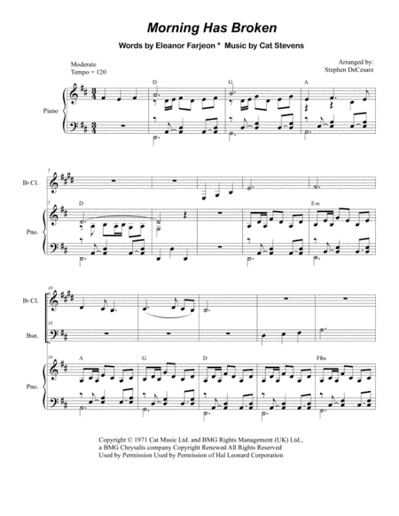 Morning Has Broken (arr. Stephen DeCesare)