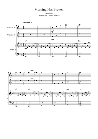 Morning has broken (arr. Kaiserin Rebecca)