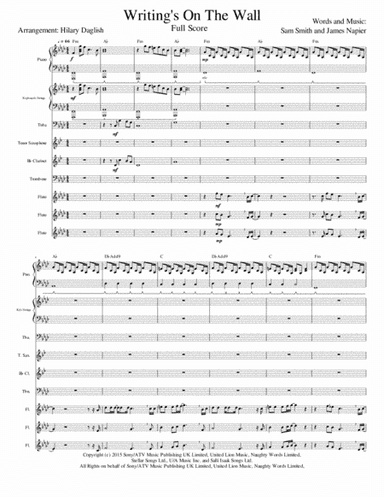 Writing's On The Wall from the film SPECTRE (arr. Hilary Daglish)