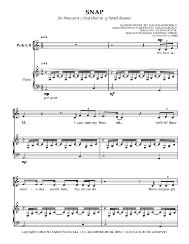 Snap (arr. Whitney Lussier)