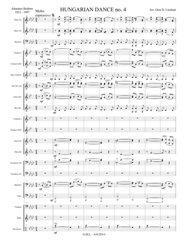 Hungarian Dance no. 4 (arr. Glen D. Lienhart)