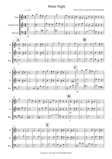 Silent Night for Wind Trio (arr. David Burndrett)