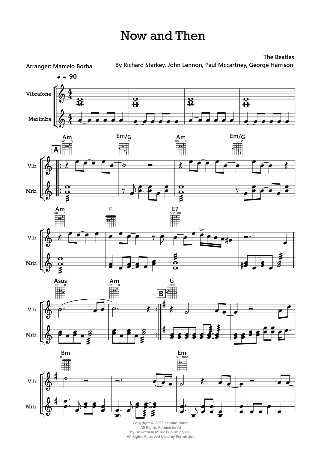 Now And Then (arr. Marcelo Borba)