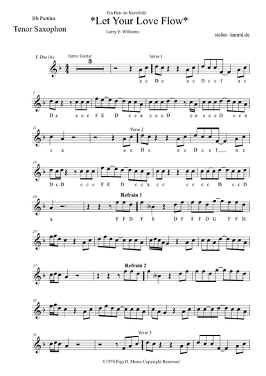 Let Your Love Flow (arr. stefan-lamml.de)