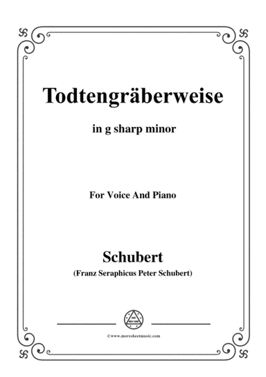 Schubert-Todtengräberweise(Gravedigger's Song),D.869,in a flat minor,for Voice&Piano (arr. MSM)