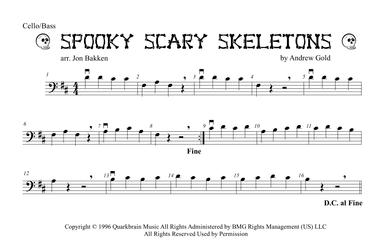 Spooky Scary Skeletons (arr. Jon Bakken)