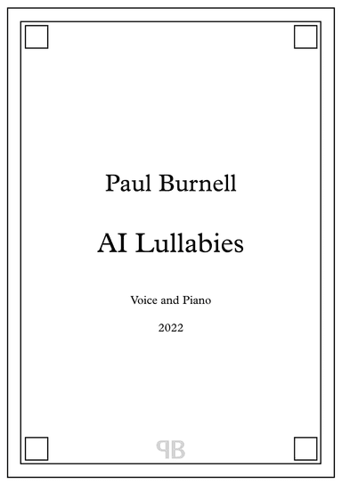 AI Lullabies, for voice and piano