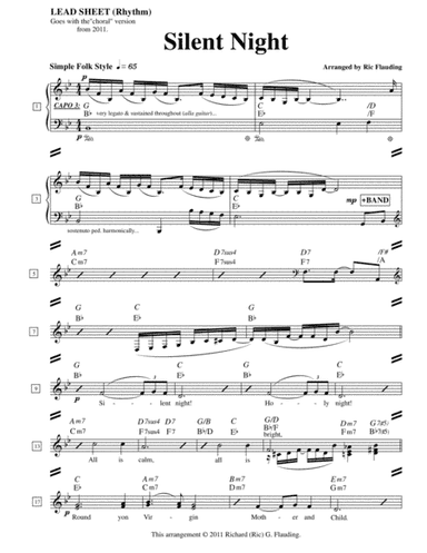 Silent Night (Lead Sheet) (arr. Ric Flauding)