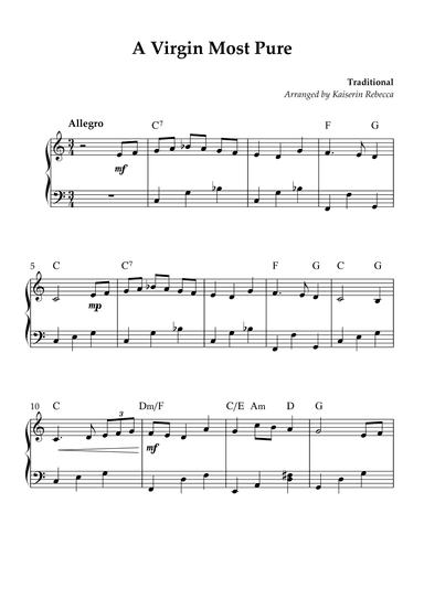 A Virgin Most Pure (arr. Kaiserin Rebecca)
