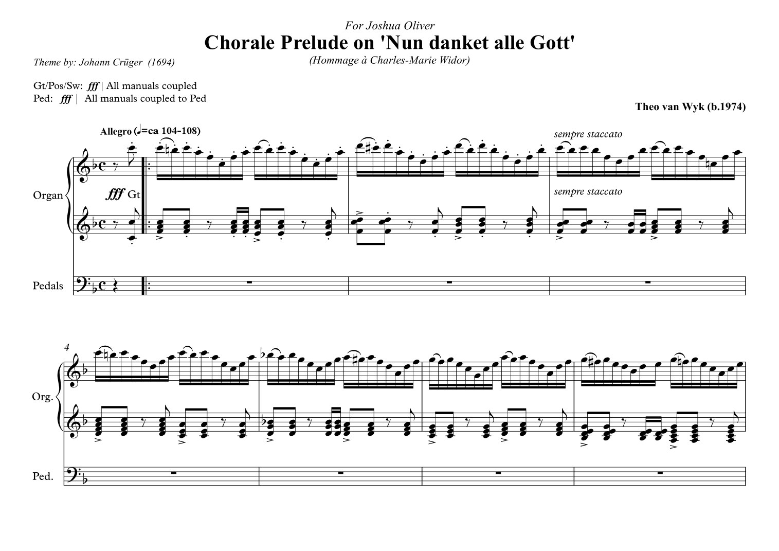Toccata on 'Nun danket alle Gott'