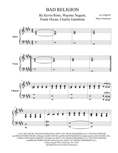 Bad Religion (arr. Music Greatness)