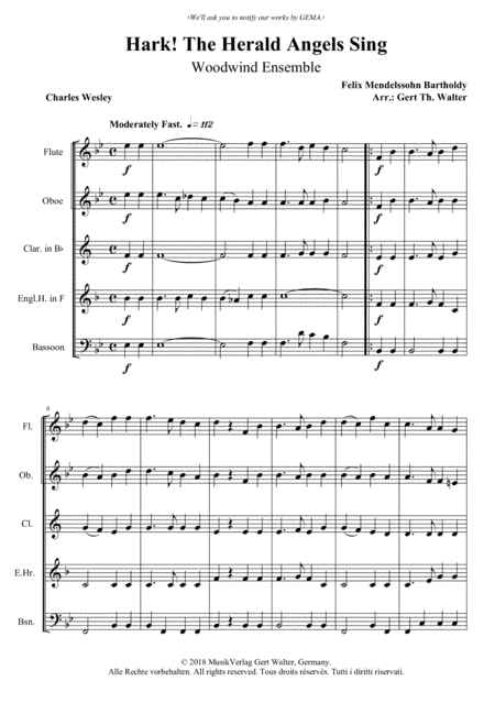 Hark! The Herald Angels Sing (arr. Gert Th. Walter)