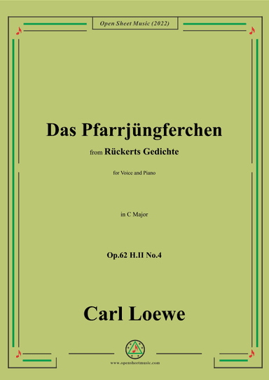 Loewe-Das Pfarrjüngferchen,Op.62 H.II No.4,in C Major (arr. OSM Press)