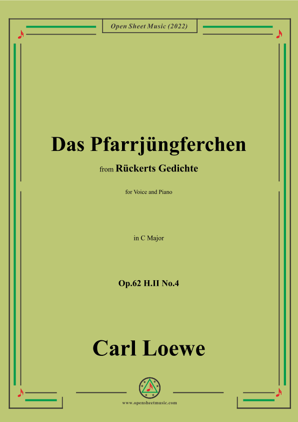 Loewe-Das Pfarrjüngferchen,Op.62 H.II No.4,in C Major (arr. OSM Press)