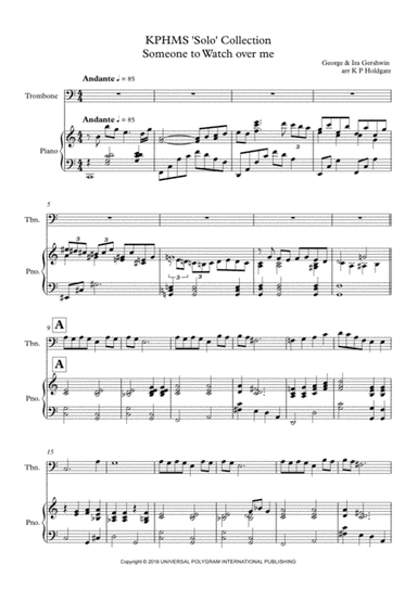 Someone To Watch Over Me (arr. Kevin P Holdgate)