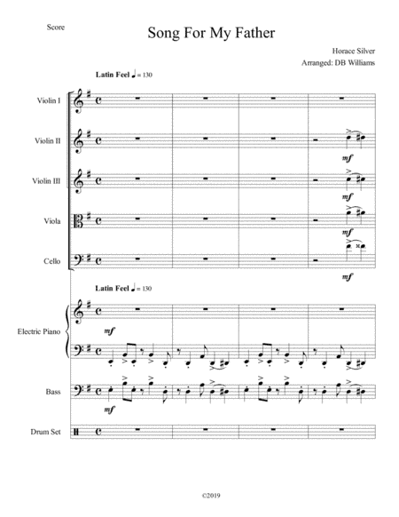 Song For My Father (arr. DB Williams)