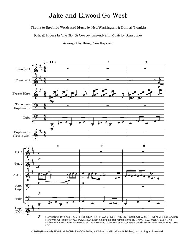 Rawhide (arr. Henry Von Ruprecht)