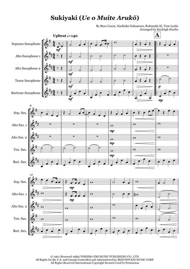 Sukiyaki (arr. Kayleigh Huelin)
