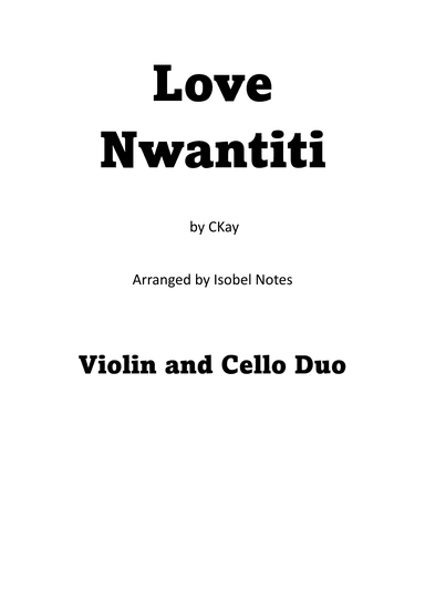 Love Nwantiti (ah Ah Ah) (arr. Isobel Notes)
