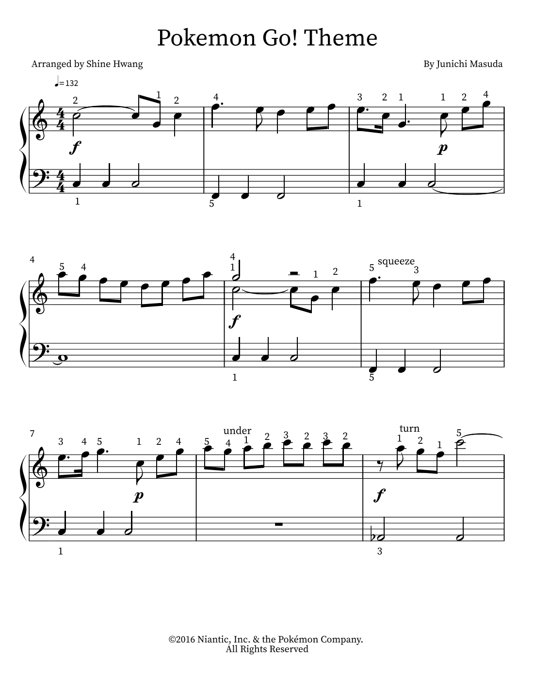 Pokémon Go! (arr. Shine Hwang)