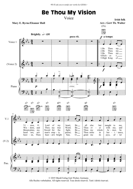 Be Thou My Vision (arr. Gert Th. Walter)