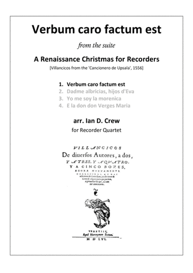 Verbum caro factum est (arr. Ian D. Crew)