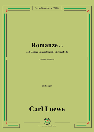 Loewe-Romanze(I),in B Major,for Voice and Piano (arr. OSM Press)