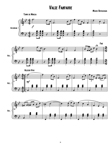 Valse Fanfarre for Standard Accordion