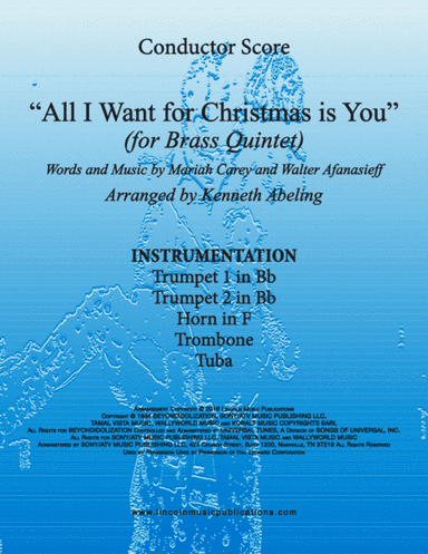 All I Want For Christmas Is You (arr. Kenneth Abeling)