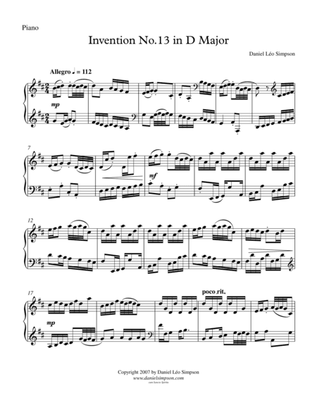 Invention No.13 in D major