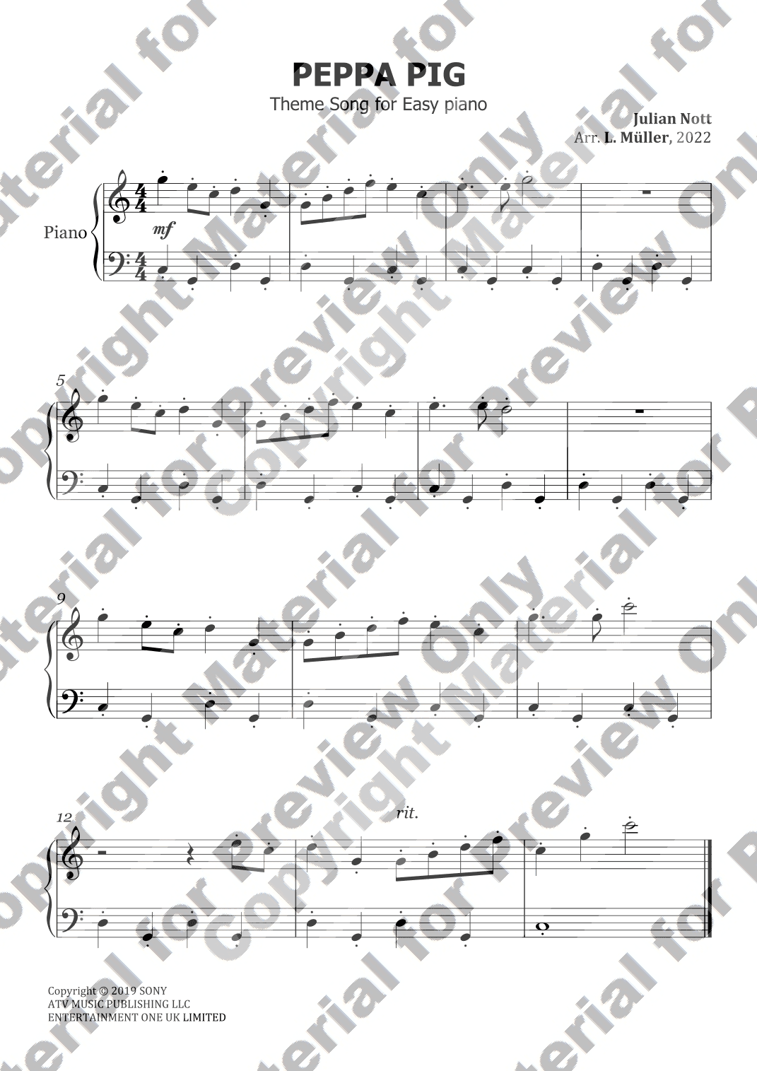 Peppa Pig (arr. L. Müller)