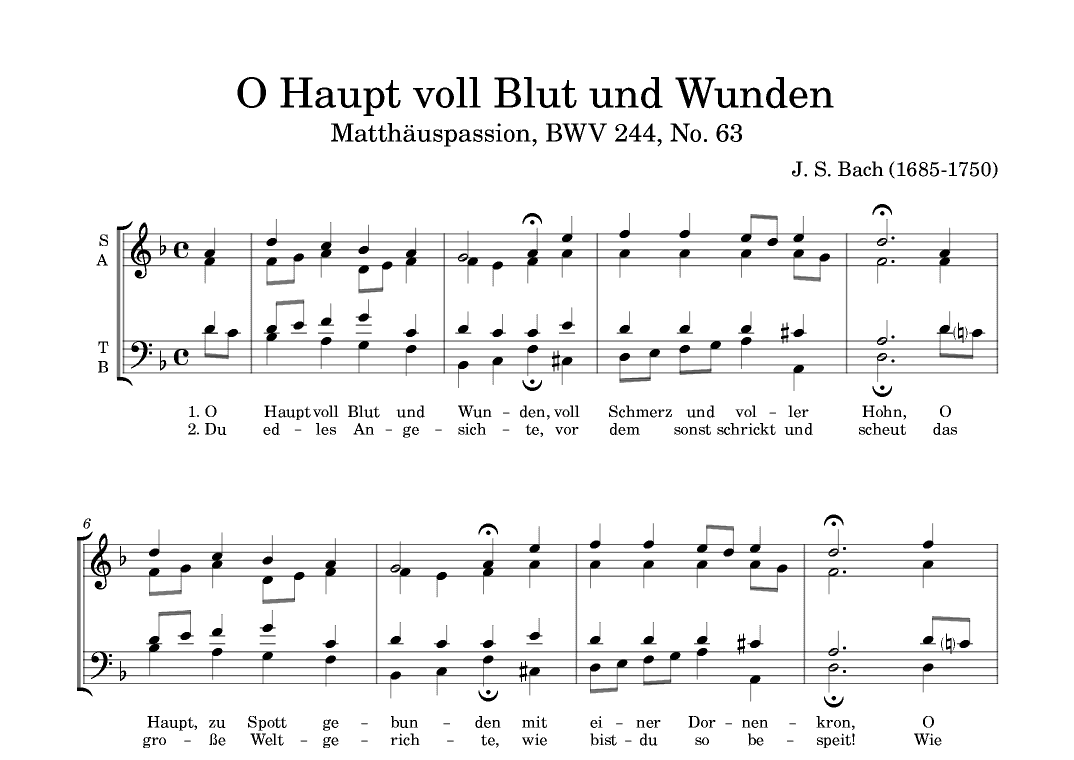 O Haupt voll Blut und Wunden (St. Matthew Passion, BWV 244, No. 63 Chorale) (arr. Felipe Queiroga)