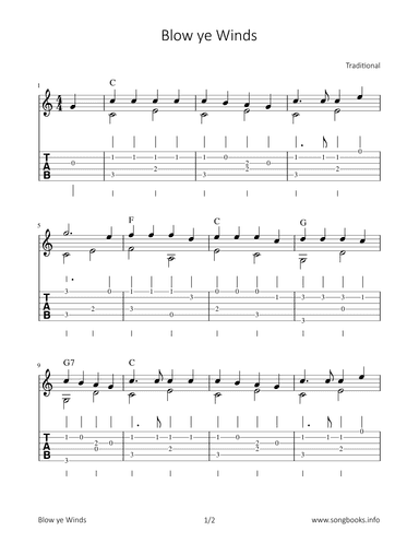 Blow ye Winds (arr. Bettina Schipp)