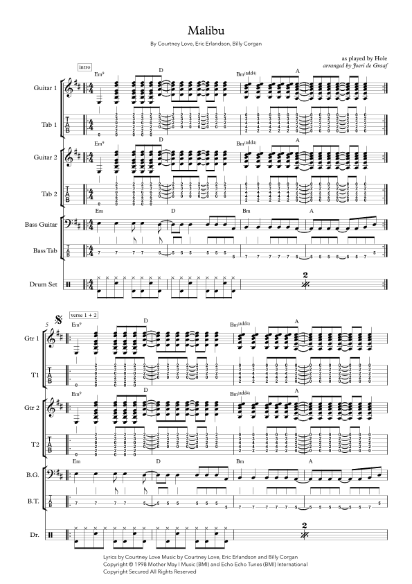 Malibu (arr. Joeri de Graaf)