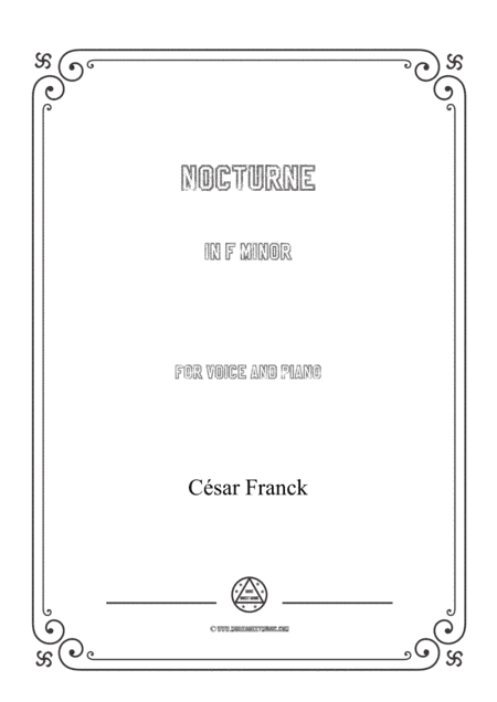 Franck-Nocturne in f minor,for voice and piano (arr. MSM)