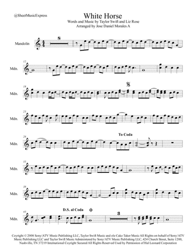 White Horse (arr. Jose Daniel Morales A.)