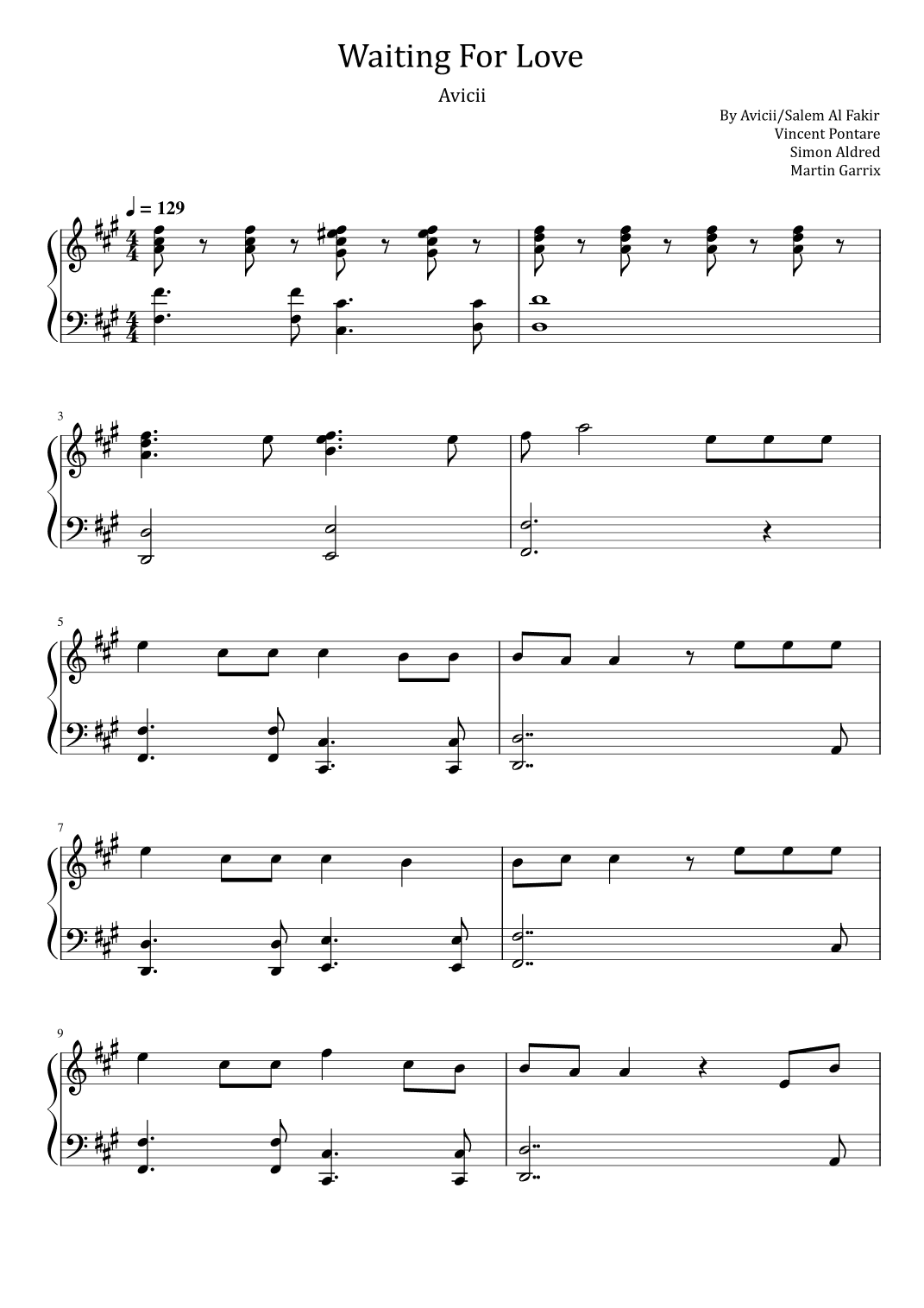 Waiting For Love (arr. poon)