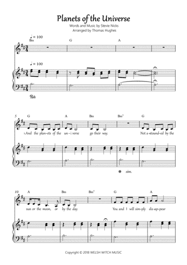 Planets Of The Universe (arr. Thomas Hughes)