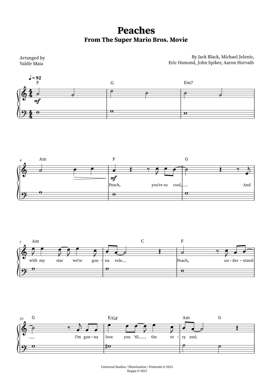 Peaches (arr. Valdir Maia)