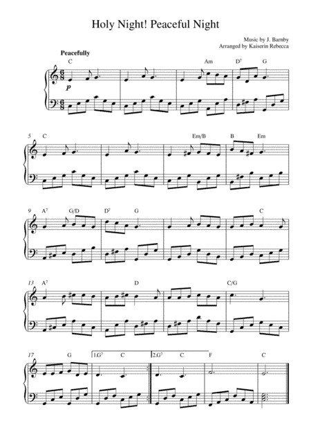 Holy Night! Peaceful Night (arr. Kaiserin Rebecca)