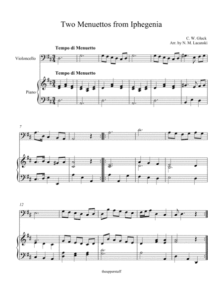 Two Menuettos from Iphegenia (arr. Nick Lacanski)
