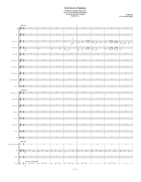Ash Grove Fantasy (Concert Band) - Intermediate (arr. Dennis Ruello)