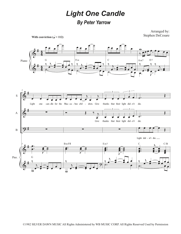 Light One Candle (arr. Stephen DeCesare)