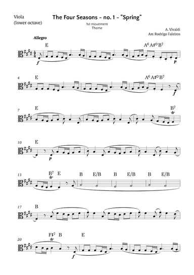 The Four Seasons - Spring (arr. Rodrigo Faleiros)