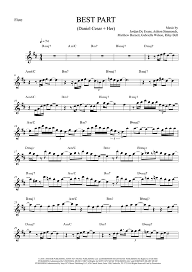 Best Part (arr. The Sheet Music Library)